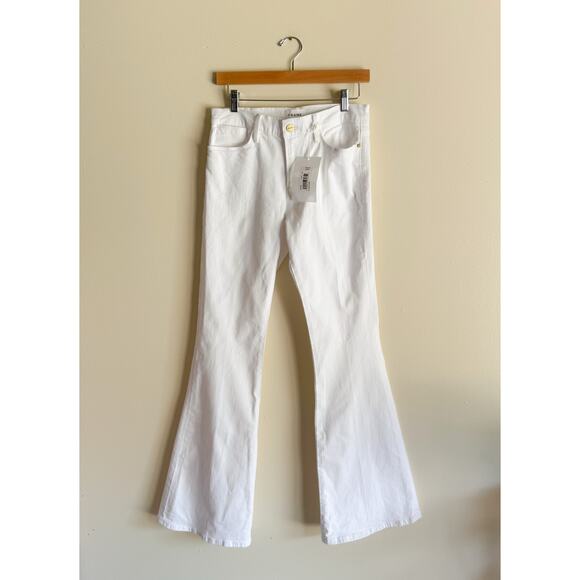 Frame White Le High High Rise Flare Jeans - Size 29 - NWT - Picture 1 of 8